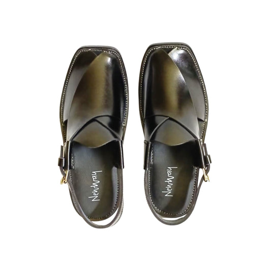 Peshawari Sandal - Jet Black