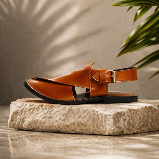Peshawari Sandal - Chesnut Red