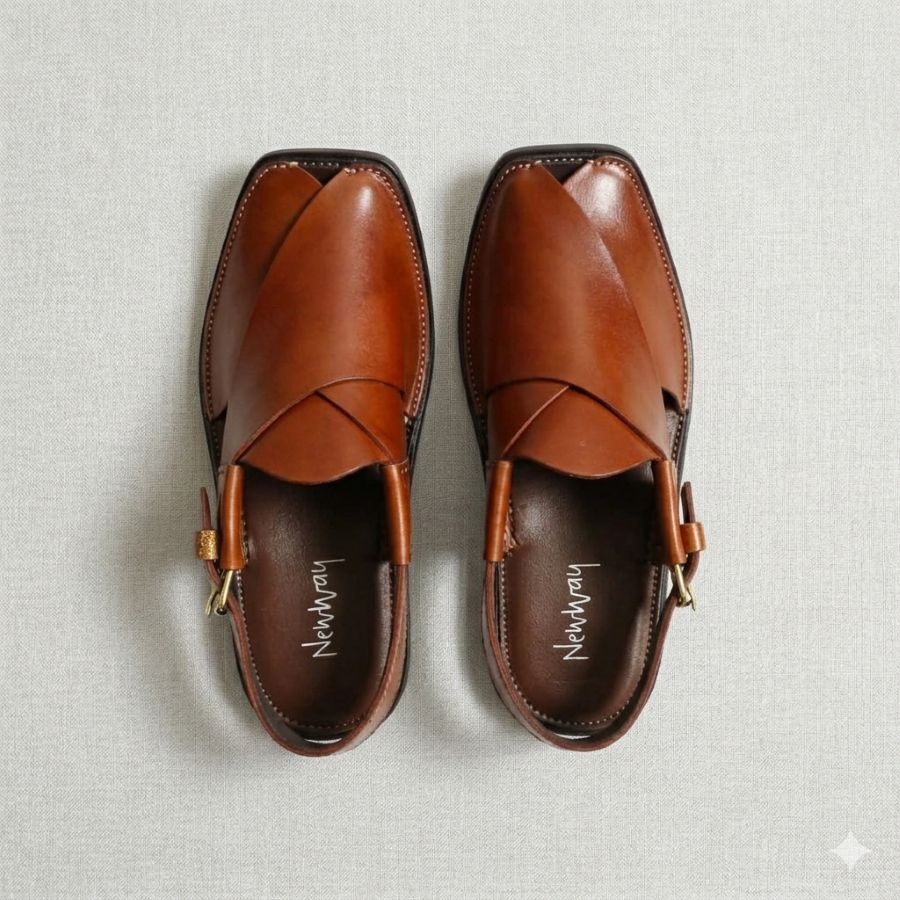 Peshawari Sandal - Chesnut Red