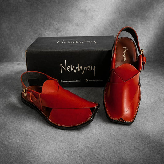 Peshawari Sandal - Chesnut Red