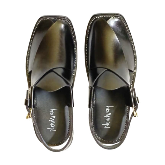 Peshawari Sandal - Jet Black