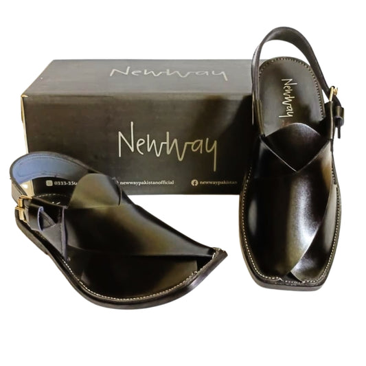 Peshawari Sandal - Jet Black