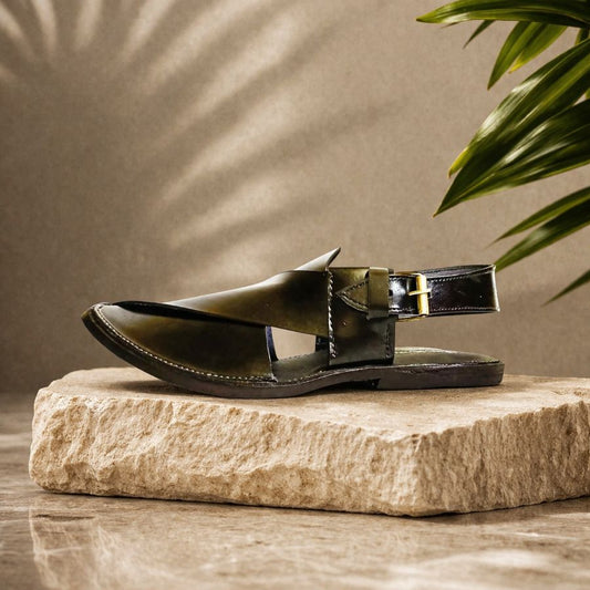 Peshawari Sandal - Jet Black