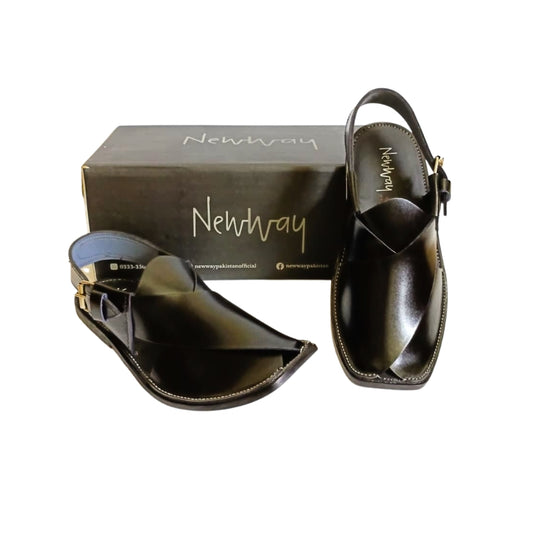 Peshawari Sandal - Jet Black